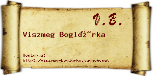 Viszmeg Boglárka névjegykártya