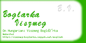 boglarka viszmeg business card